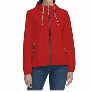 NWT - Tommy Hilfiger Windbreaker Red Hoodie Jacket